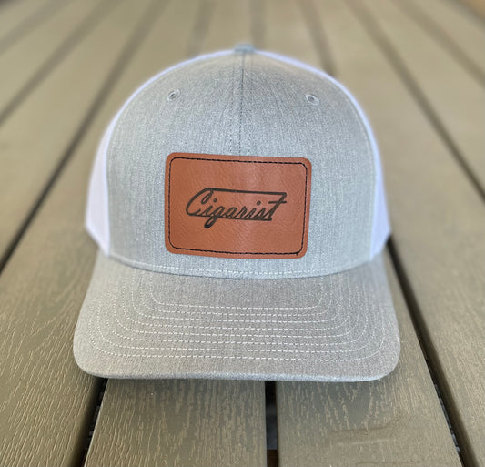 Cigarist Hat - Heather Grey/White